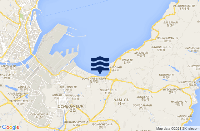 Nam-gu, South Koreaの潮見表地図