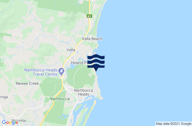 Nambucca, Australiaの潮見表地図