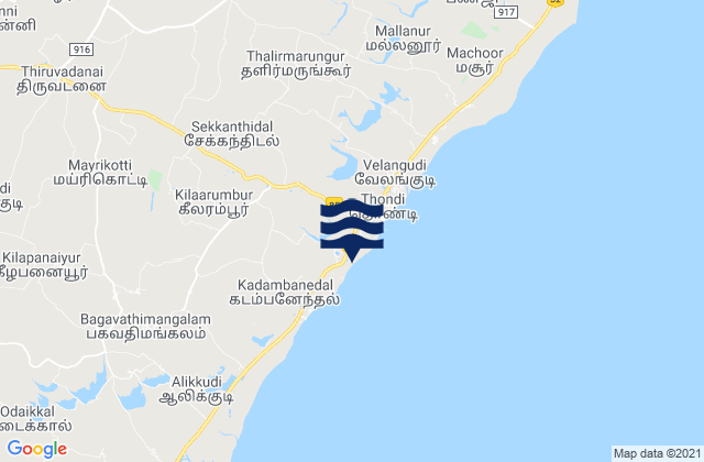 Nambutalai, Indiaの潮見表地図