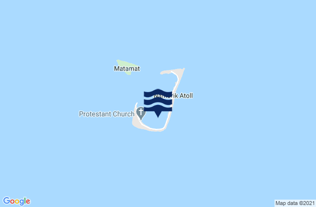 Namdrik Atoll, Marshall Islandsの潮見表地図