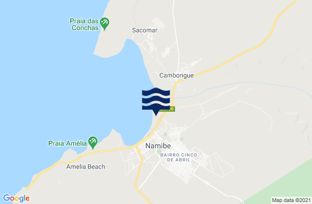 Namibe Province, Angolaの潮見表地図