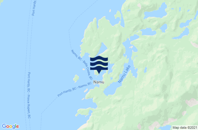 Namu, Canadaの潮見表地図