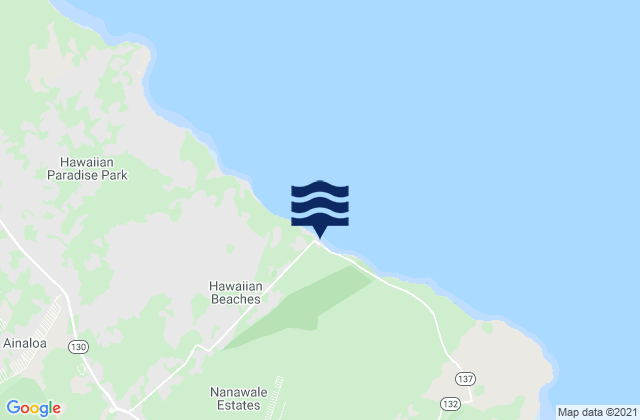 Nanawale Estates, United Statesの潮見表地図