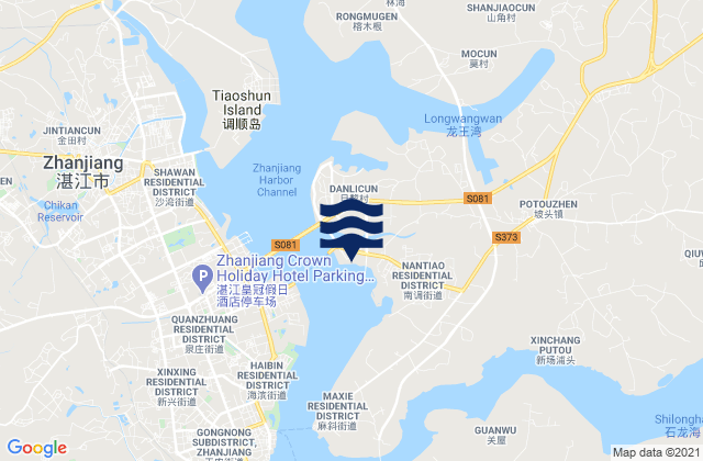 Nandiao, Chinaの潮見表地図
