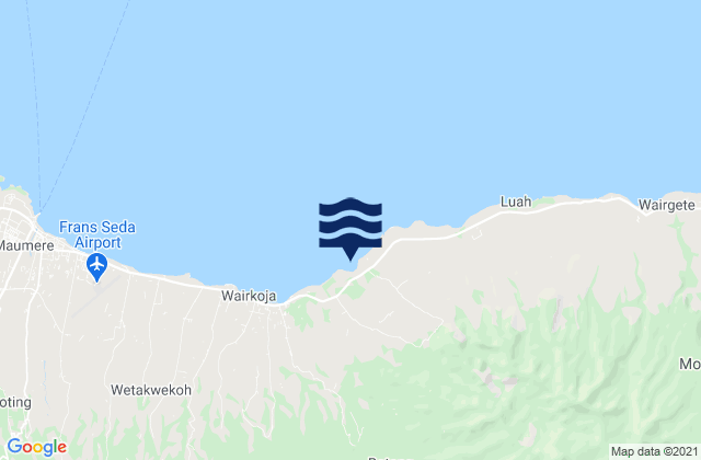 Nangahaledoi, Indonesiaの潮見表地図