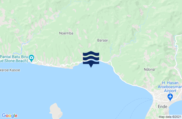 Nangakeo, Indonesiaの潮見表地図