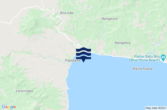 Nangaroro, Indonesiaの潮見表地図