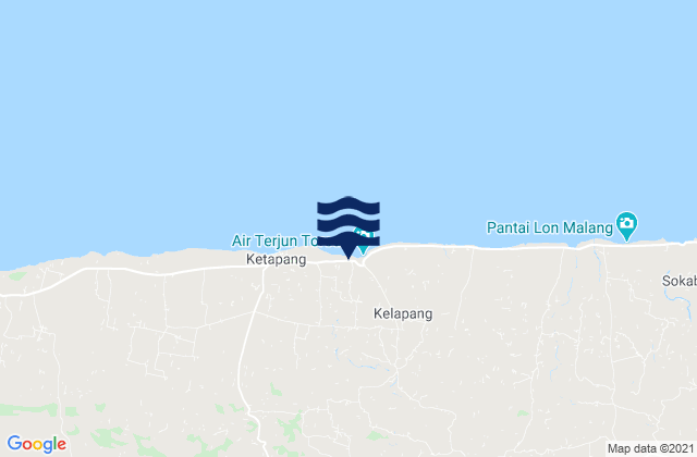 Nanger, Indonesiaの潮見表地図