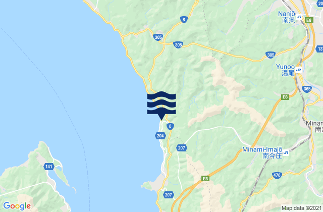 Nanjō-gun, Japanの潮見表地図