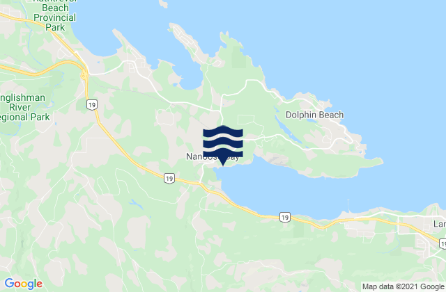 Nanoose Bay, Canadaの潮見表地図