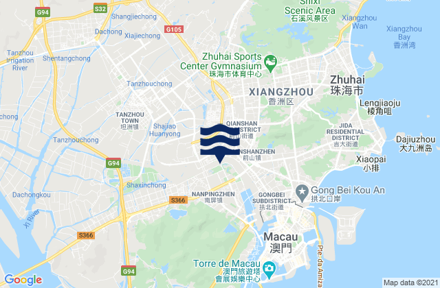 Nanping, Chinaの潮見表地図