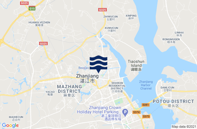 Nanqiao, Chinaの潮見表地図