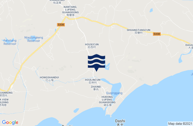 Nantang, Chinaの潮見表地図