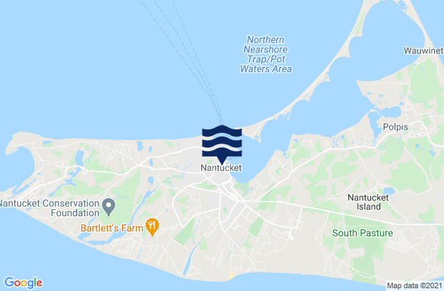 Nantucket, United Statesの潮見表地図