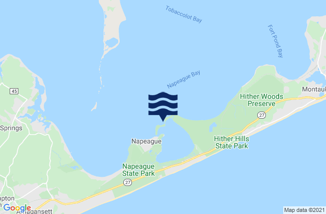 Napeague Harbor, United Statesの潮見表地図