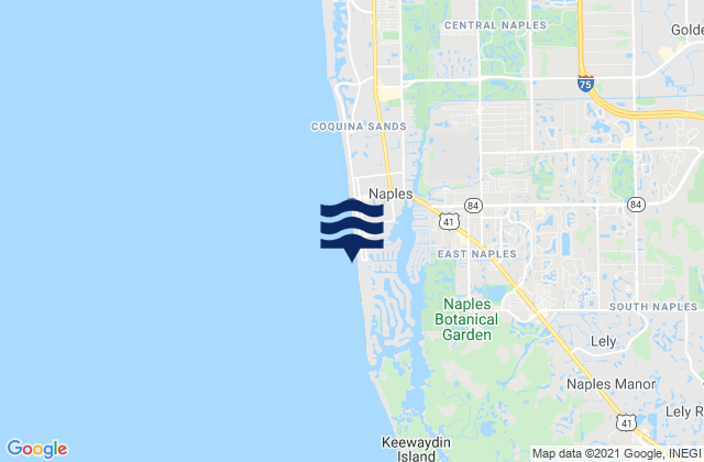 Naples Bay, United Statesの潮見表地図