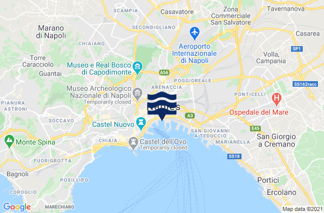 Naples, Italyの潮見表地図