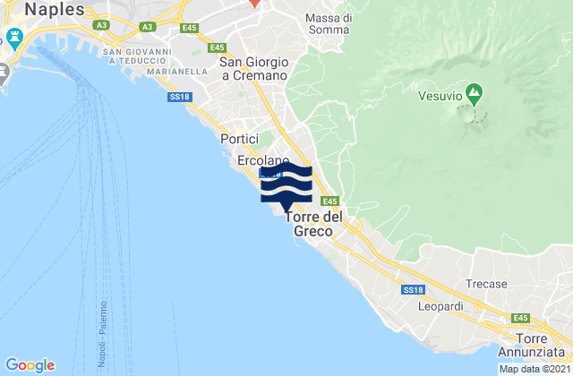 Napoli, Italyの潮見表地図