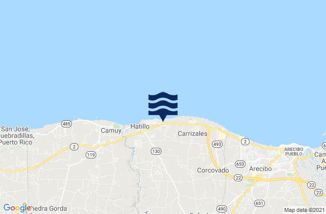 Naranjito Barrio, Puerto Ricoの潮見表地図