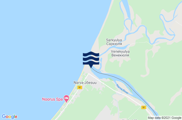 Narva-Jõesuu, Estoniaの潮見表地図