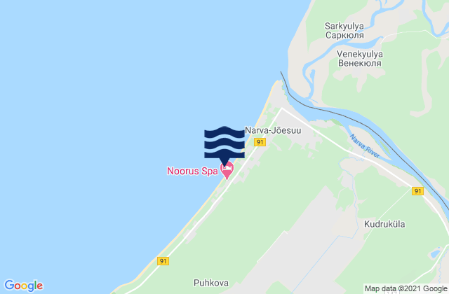 Narva-Jõesuu linn, Estoniaの潮見表地図