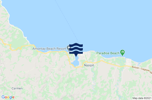 Nasipit Harbor Butuan Bay, Philippinesの潮見表地図