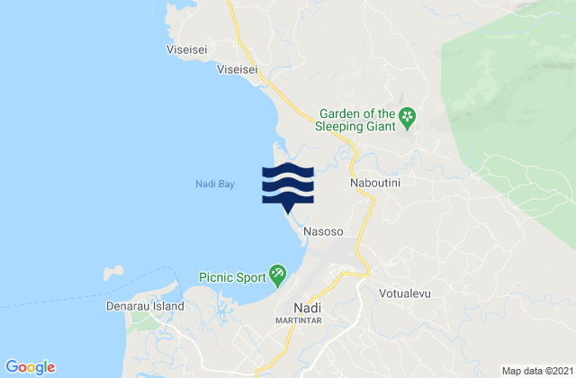 Nasoso Island, Fijiの潮見表地図