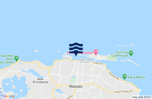 Nassau (New Providence Island), United Statesの潮見表地図