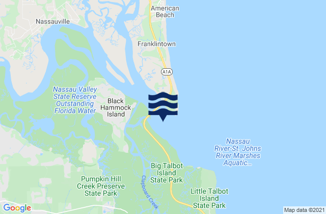 Nassau Sound, United Statesの潮見表地図