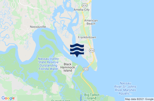Nassauville, United Statesの潮見表地図