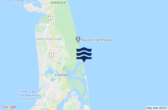 Nauset Beach, United Statesの潮見表地図