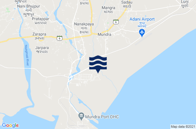 Navinal Point, Indiaの潮見表地図