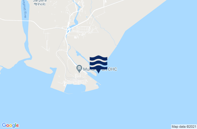 Navinar Point, Indiaの潮見表地図