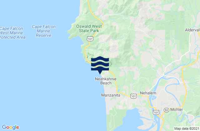 Neakahine Point, United Statesの潮見表地図