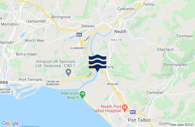Neath, United Kingdomの潮見表地図