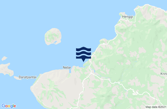 Nebe, Indonesiaの潮見表地図