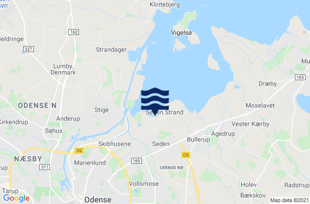 Neder Holluf, Denmarkの潮見表地図