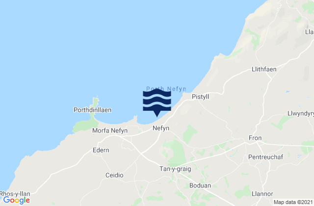 Nefyn, United Kingdomの潮見表地図