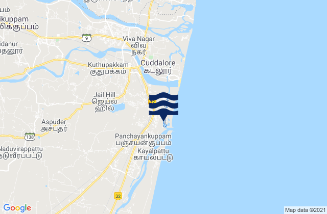 Nellikkuppam, Indiaの潮見表地図