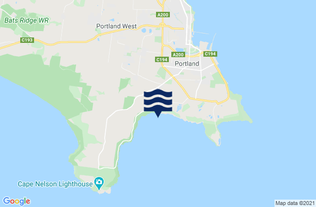 Nelson Bay, Australiaの潮見表地図