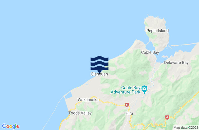 Nelson City, New Zealandの潮見表地図