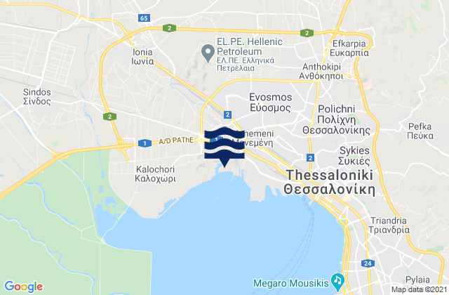 Neochoroúda, Greeceの潮見表地図