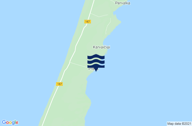 Neringa, Lithuaniaの潮見表地図