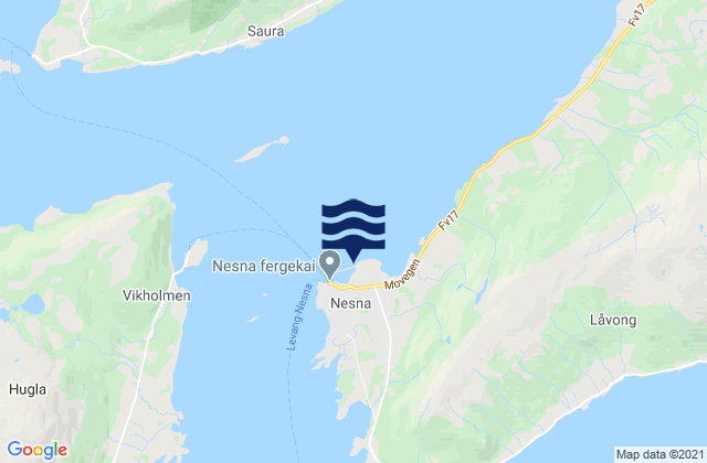 Nesna, Norwayの潮見表地図