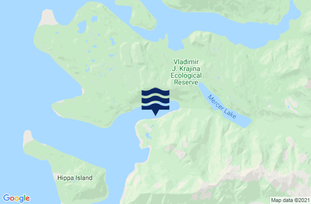 Nesto Inlet, Canadaの潮見表地図
