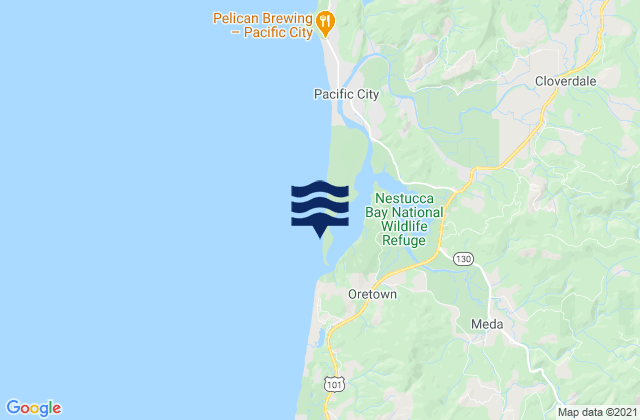 Nestucca Bay, United Statesの潮見表地図