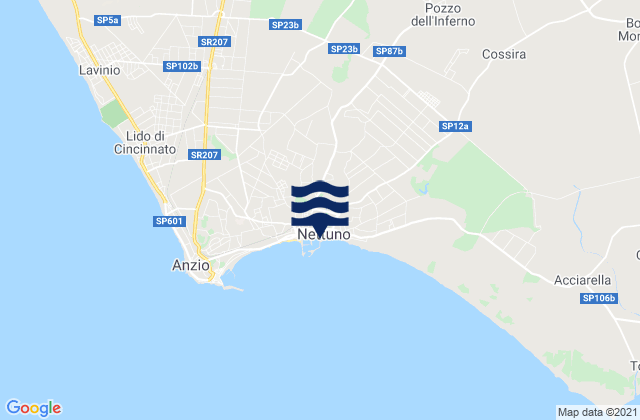Nettuno, Italyの潮見表地図
