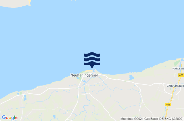 Neuharlingersiel, Germanyの潮見表地図