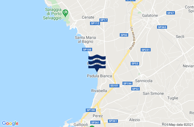 Neviano, Italyの潮見表地図