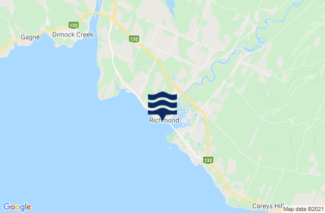 New-Richmond, Canadaの潮見表地図
